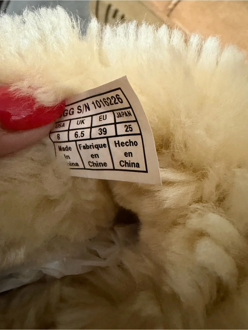 UGG plush cream